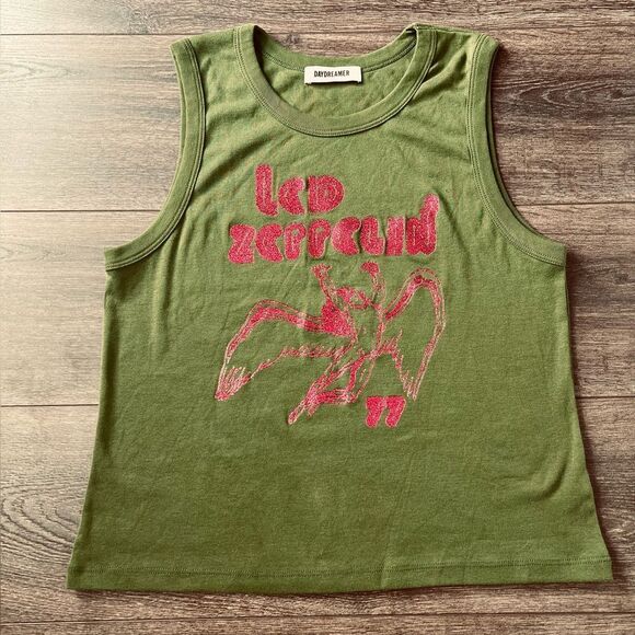 Daydreamer Led Zeppelin Icarus 77 Shrunken Tank in Garden Green. XL. NWOT! - Picture 6 of 14